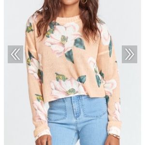 SHOW ME YOUR MUMU CROP VARSITY SWEATER